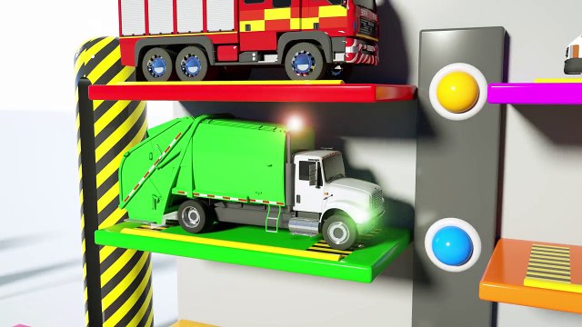 Colors for Children to Learn with Street Vehicles Lift Multi Parking for Kids to Learn Colors