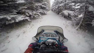 Snowmobiling In FRESH POWDER On A SNOW DAY - Riding On The Door County Snowmobile Trails!