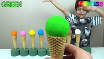 Learn Colors with Colorful Ice Cream Cones for Children, Toddlers and Babies