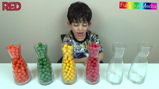 Learn Colors with Gumball Machine Candy for Children and Toddlers