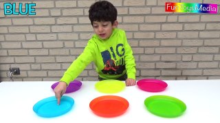 Learn Colours with Frisbee Toys for Families Children and Toddlers Outdoor Colors Play Activity