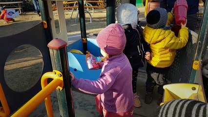 Sunny day in the park,kids having fun