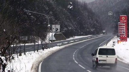 Yurtta kar yağışı - DÜZCE