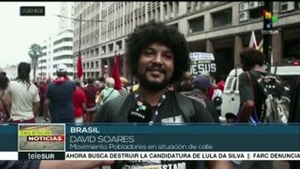 Pueblo brasileño se moviliza en rechazo al juicio contra Lula