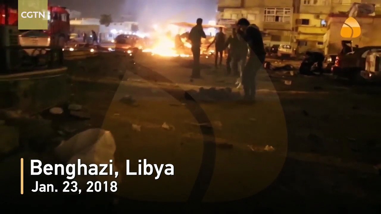 At least 33 killed in twin car bombs in Libya's Benghazi