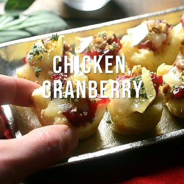 Chicken, Cranberry & Brie Tartlets