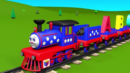 ABC song for baby kindergarten children. Learn alphabet with Choo-Choo the Train