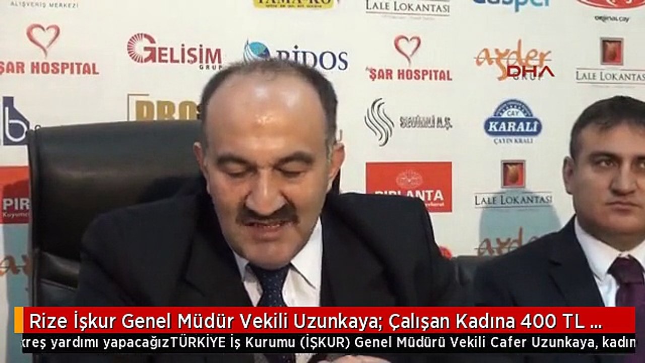 Rize İşkur Genel Müdür Vekili Uzunkaya: Çalışan Kadına 400 TL Kreş Yardımı Yapacağız
