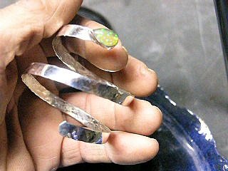 Sterling Hammered Bracelet