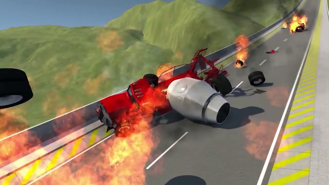 Дурацкая Собачка и Машинки, BeamNG Drive, супер аварии с грузовиками и полицейскими машинами