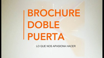 Double Door Brochure, A HIGHLY CREATIVE ADVERTISING DÍPTICO