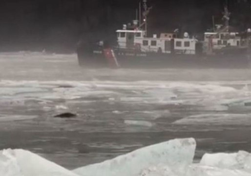 USCG Ice Cutters Break Up Problematic Ice Jam on Connecticut River