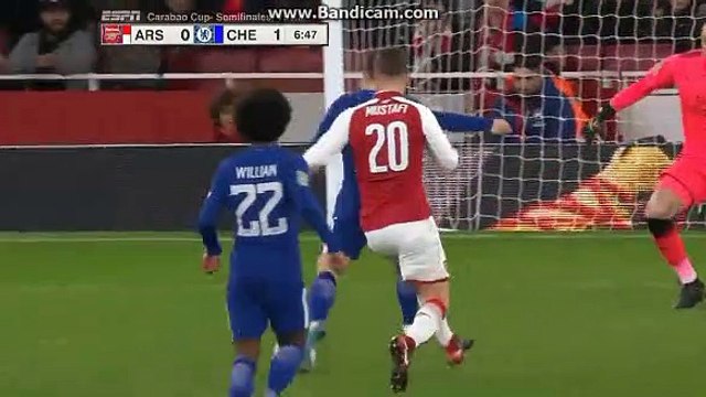 All Goals - Arsenal 1-1 Chelsea Half Time 24.01.2018