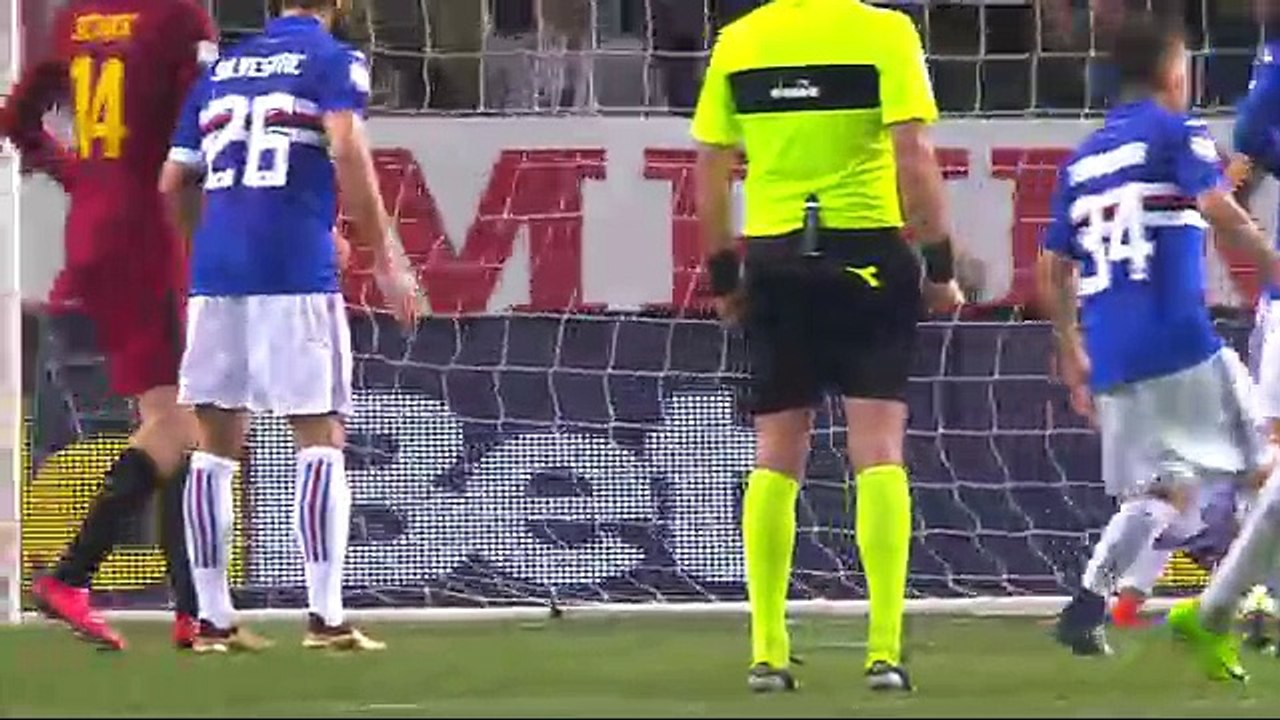 Edin Dzeko Goal HD - Sampdoria	1-1	AS Roma 24.01.2018