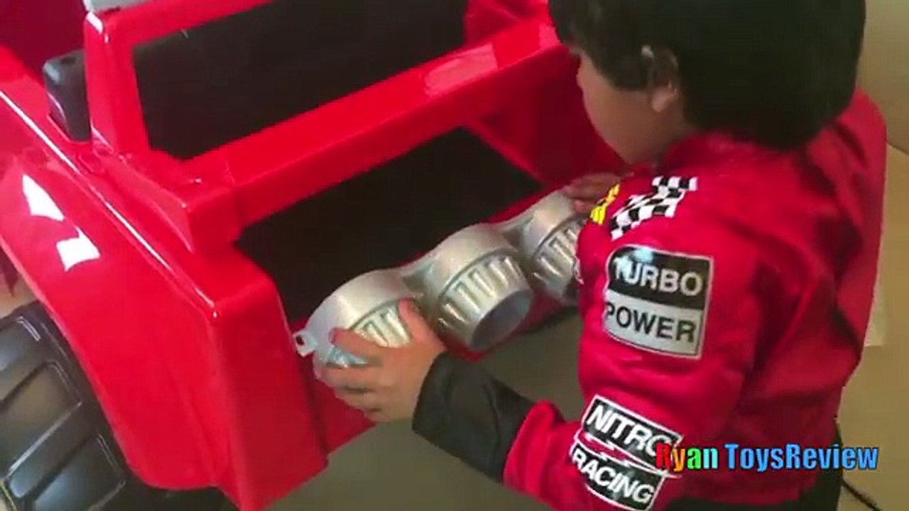 Power Wheels Ride on Car and Truck for Kids 6V Blaze and the Monster Machines Unboxing and