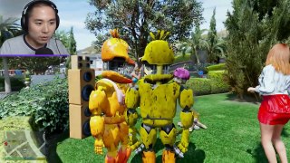 ANIMATRONICS vs PURPLE GUYS KID! PURPLE BOY! (GTA 5 Mods For Kids FNAF RedHatter)