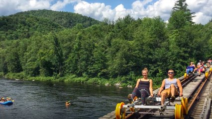 You Can Now Pedal Along the Railroad Tracks Through the Adirondacks