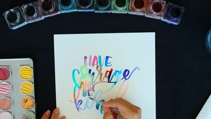 This Watercolor Brush Lettering by Jenmanship is Mesmerizing