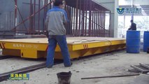 Railway low voltage powered transfer cart with hydraulic dumping steel pipe industry customer site