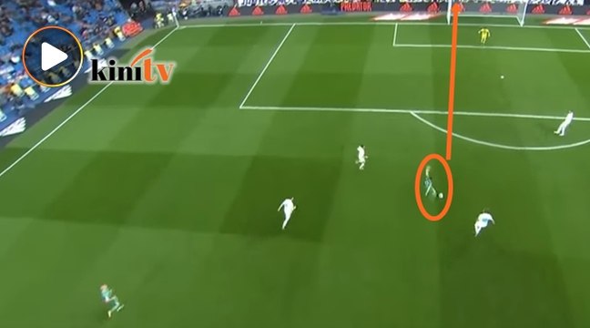 Rembatan cantik Javi Eraso terjah gawang Real Madrid