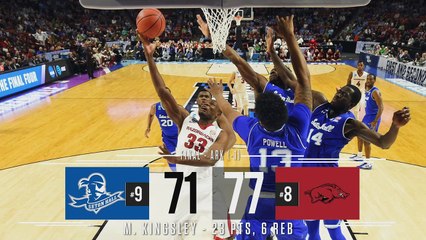 Arkansas Beats Seton Hall In First Round of NCAA Tournament