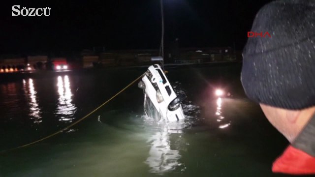 Ordu'da polis otomobili denize düştü