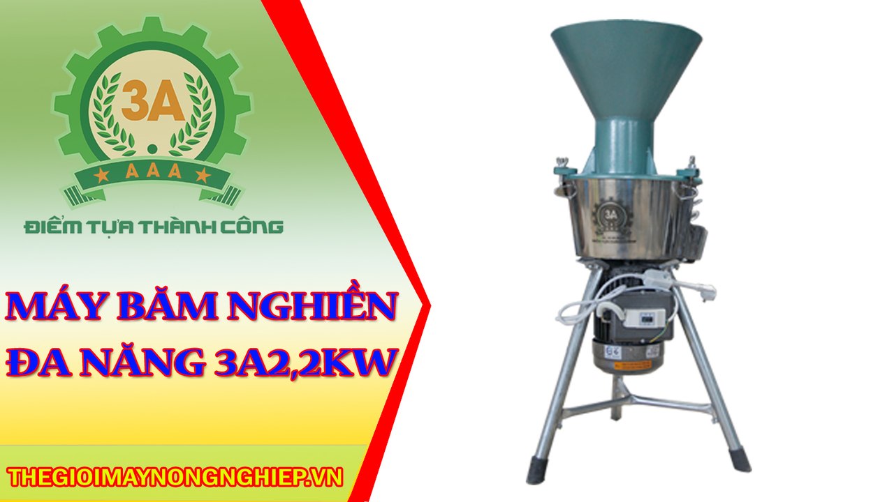 Vua sáng chế Nguyễn Hải Châu chế tạo Máy băm nghiền đa năng 3A2,2Kw