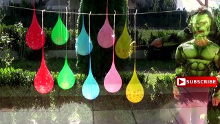 Hulk Finger Family Song Learn Colours - Color Wet Balloons - Learning Colours Wa