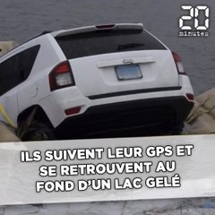 Ils suivent leur GPS sur un lac gelé et se retrouvent au fond de l'eau