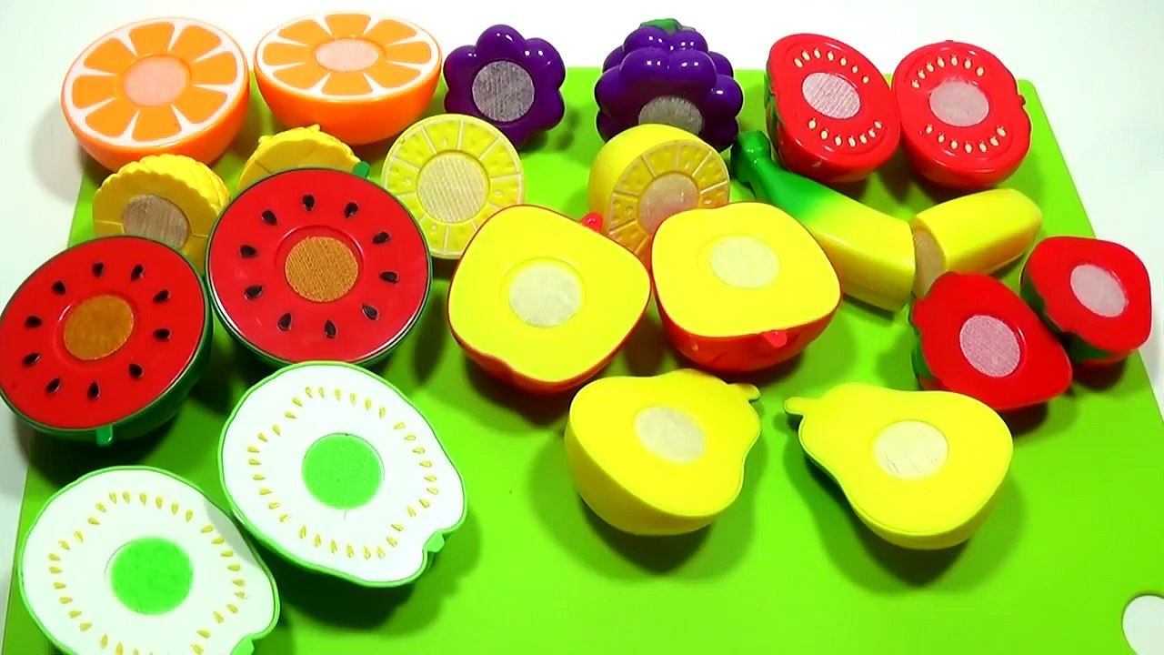 Learn Names of Toy Fruit and Vegetables Cutting for Children, Toddlers and Babie