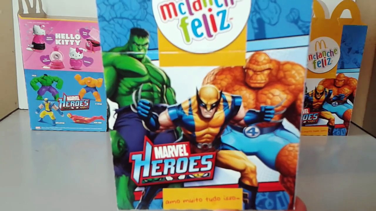 Marvel Heroes e Hello Kitty Mc Lanche Feliz new