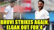 India vs South Africa 3rd test 2nd day: Bhuvneshwar Kumar dismisses Elgar for 4 runs | Oneindia News
