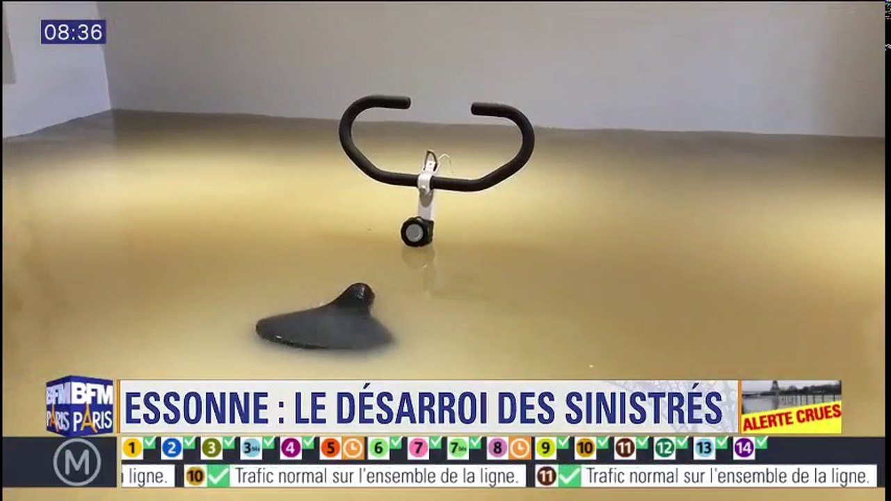 Crue en Essonne : cet habitant nous fait visiter sa maison… transformée en piscine