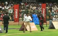Usain Bolt plays promotional cricket match with Indian legends Yuvraj Singh, Harbajhan Singh