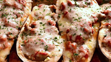 Lasagna Stuffed Eggplant