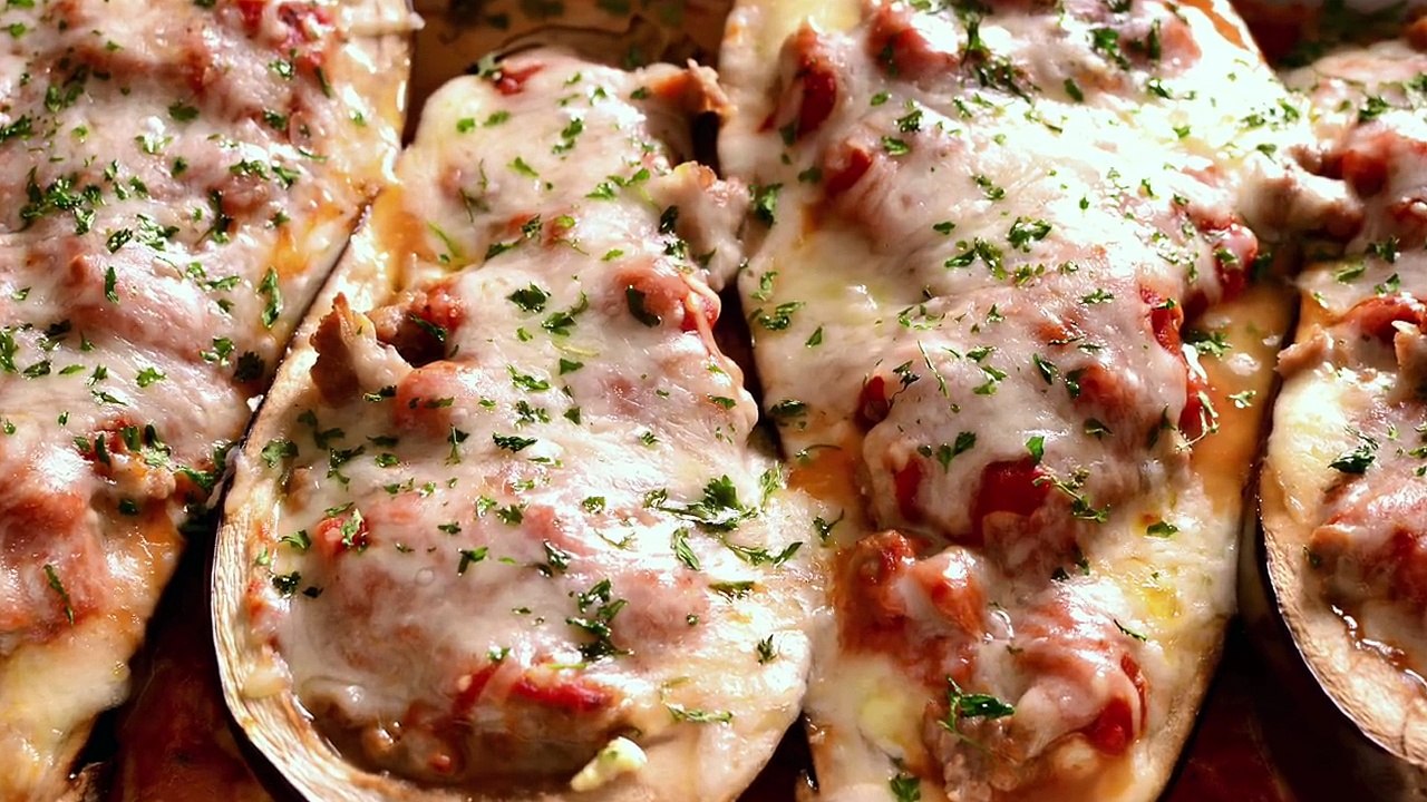 Lasagna Stuffed Eggplant