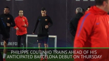 Download Video: Coutinho trains with Barca ahead of expected debut