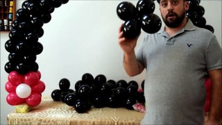 mickey mouse balloon arch tutorial no helium required DIY how to video