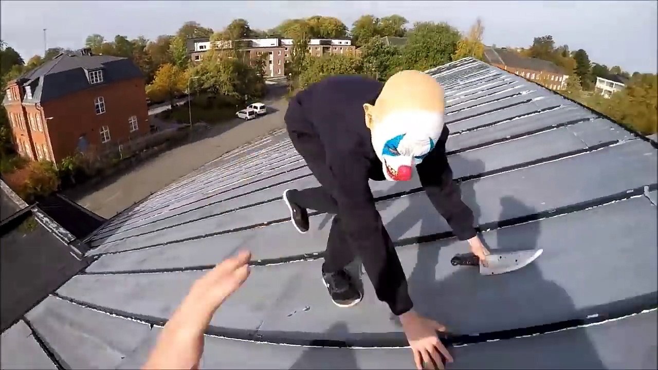KILLER PARKOUR POV CLOWN VS PARKOUR VS POLICE ►EPIC CRAZY the calling gopro SCARY CLOWN FREERUNNING