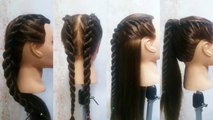 Peinados con Trenzas de Dos Cabos de Raiz - French Twist into Rope Braid