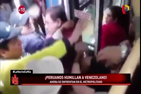 Ciudadano venezolano y un peruano se enfrentaron a golpes en bus del Metropolitano