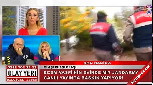 Jandarma canlı yayında yanlış eve baskın yaptı
