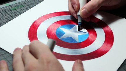 How To Draw Captain Americas Shield