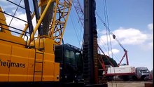 KOBELCO BME800G PD, piling with the Delmag 62 at day