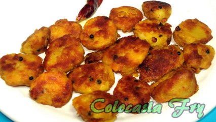 Colocasia Fry | Samayal Manthiram