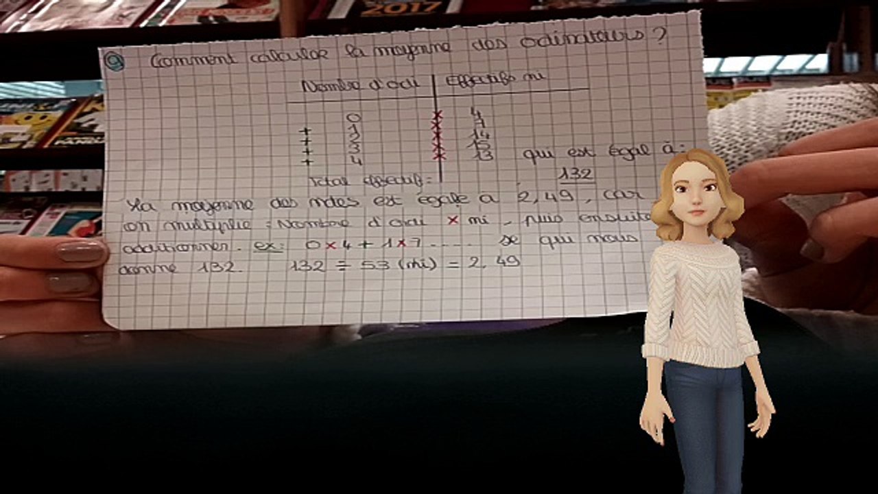 Déterminer la moyenne d’une série statistique à partir d’un tableau statistique d’un caractère quantitatif discret