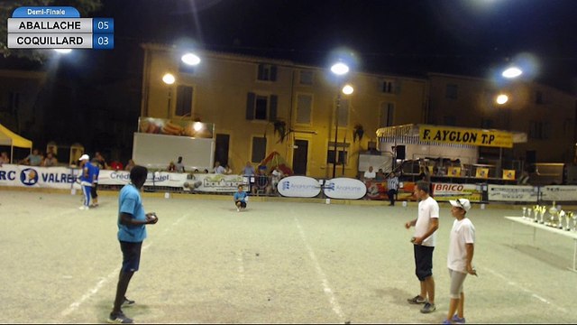 National doublette mixte à pétanque de Valréas 2017 : Demi-finale Aballache vs Coquillard début