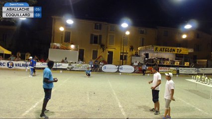 National doublette mixte à pétanque de Valréas 2017 : Demi-finale Aballache vs Coquillard début