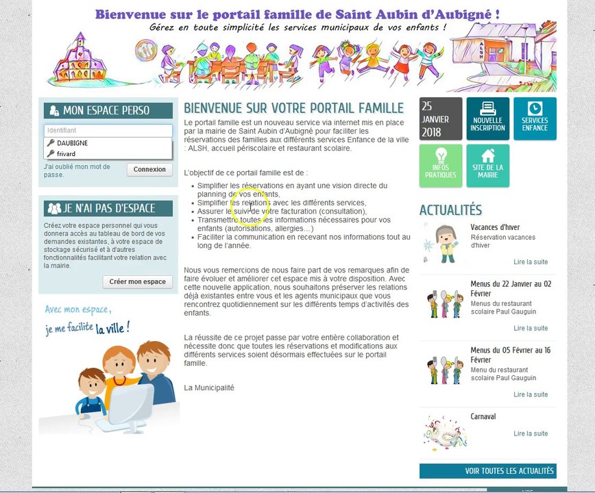 Comment créer votre espace personnel sur le portail famille ? - Tutoriel 1