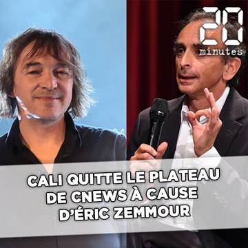 Cali quitte le plateau de CNews à cause d'Eric Zemmour